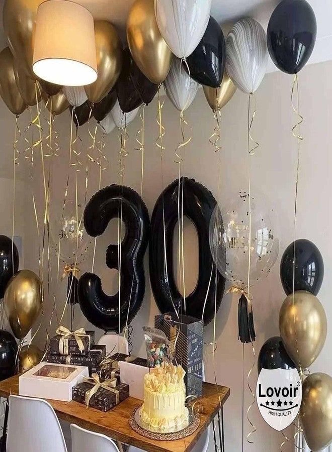 Lovoir Black 35 Number Balloons, 40 Inch Giant Number 35 Balloons Foil Mylar Helium Black Number Balloons for 35th Birthday Party Supplies Anniversary Event Celebration Decorations - Image 5